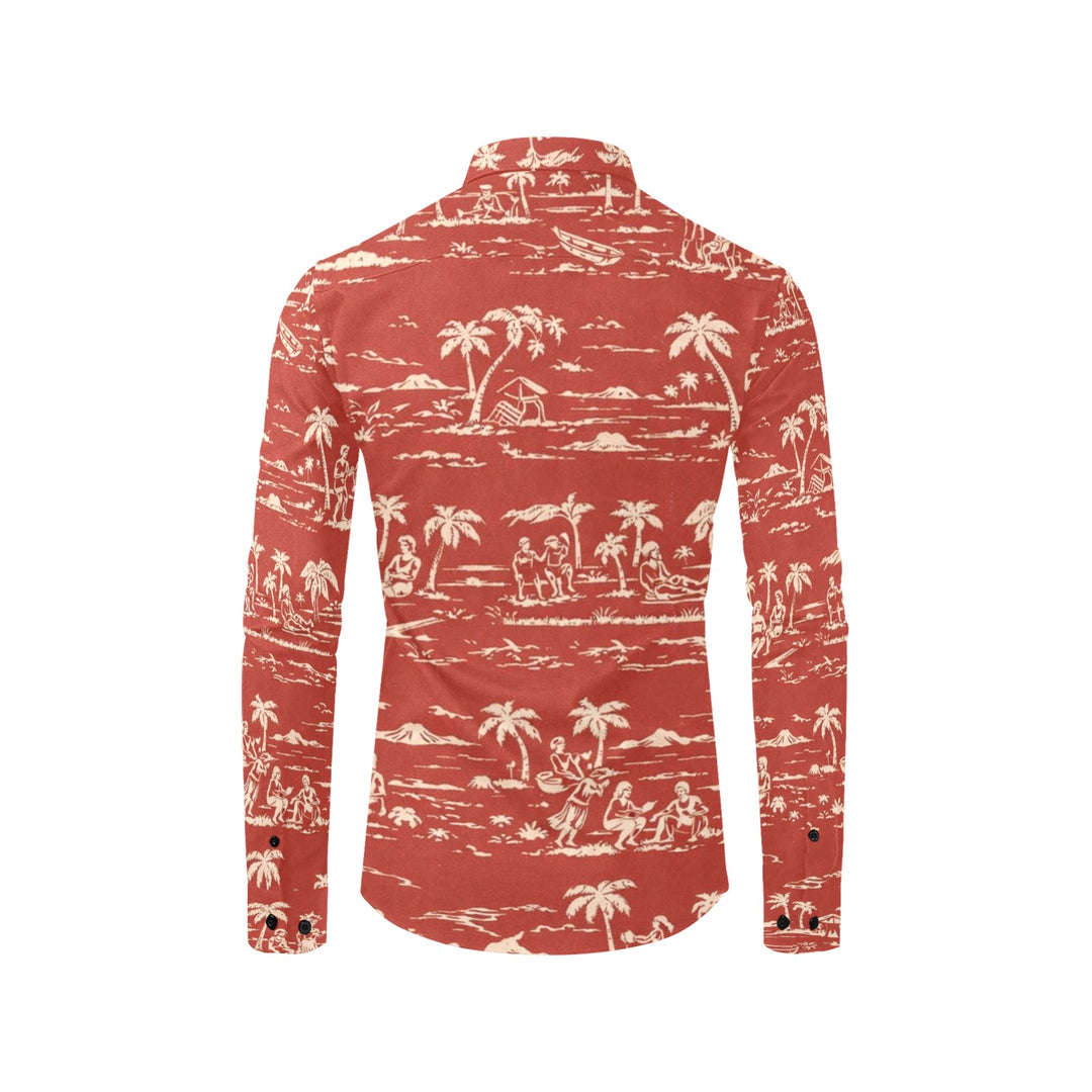 Men's All Over Print Long Sleeve Shirt(Without Pocket)(T61)