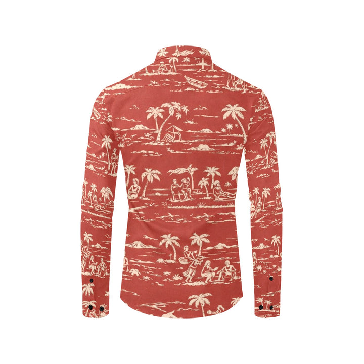 Men's All Over Print Long Sleeve Shirt(Without Pocket)(T61)