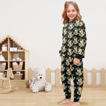 Load image into Gallery viewer, Little Girls&#39; Crew Neck Long Pajama Set
