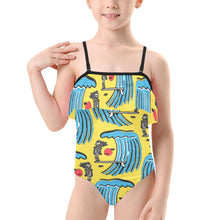 Load image into Gallery viewer, Kids&#39; Spaghetti Strap Ruffle Swimsuit
