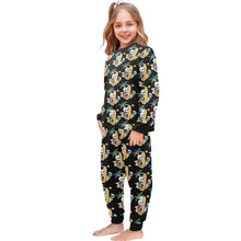 Load image into Gallery viewer, Little Girls&#39; Crew Neck Long Pajama Set
