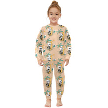 Load image into Gallery viewer, Little Girls&#39; Crew Neck Long Pajama Set
