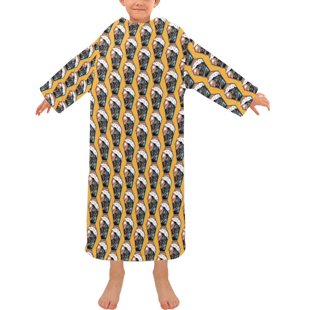 Blanket Robe with Sleeves for Kids