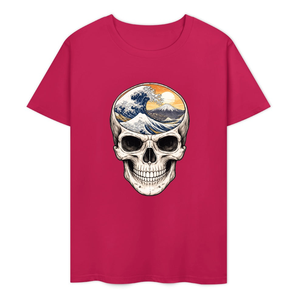 New Pure cotton short sleeved T-shirt Front print Multiple colors