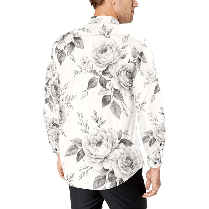 Men's All Over Print Long Sleeve Shirt(Without Pocket)(T61)