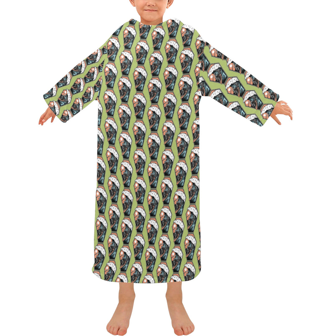 Blanket Robe with Sleeves for Kids