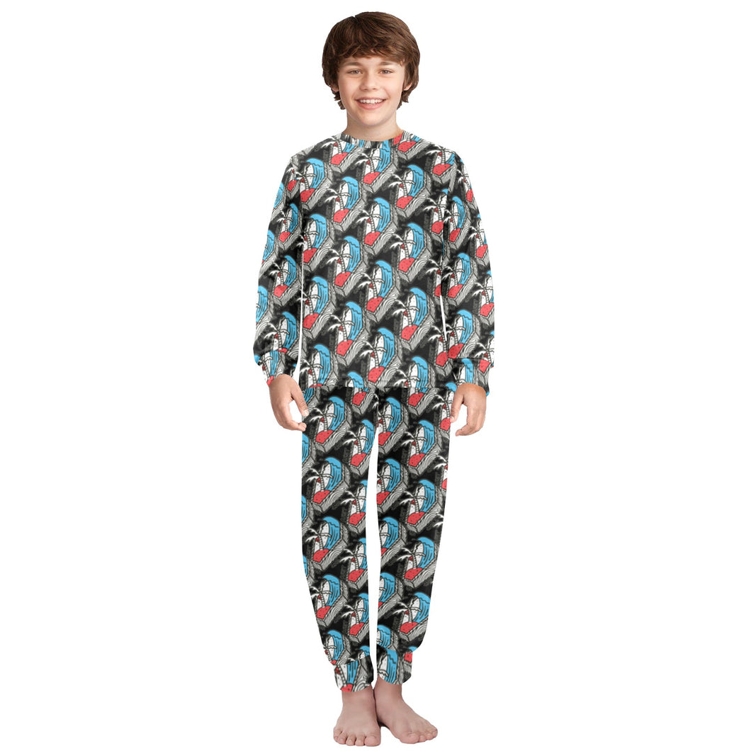 Big Boys' Crew Neck Long Pajama Set