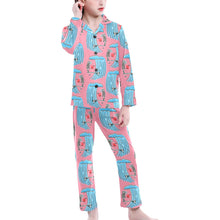 Load image into Gallery viewer, Big Girls&#39; V-Neck Long Pajama Set
