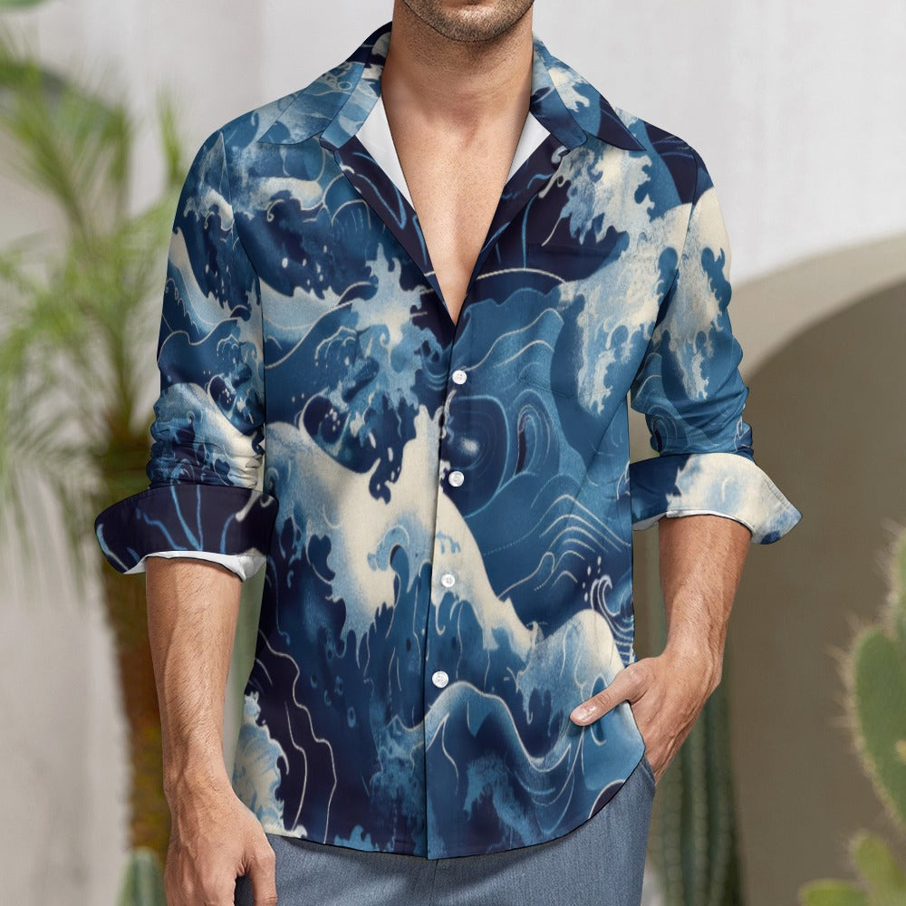 Casual One Pocket Long Sleeve Shirt