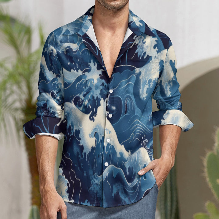 Casual One Pocket Long Sleeve Shirt