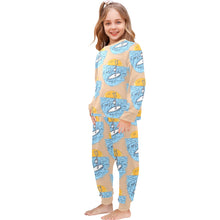 Load image into Gallery viewer, Little Girls&#39; Crew Neck Long Pajama Set
