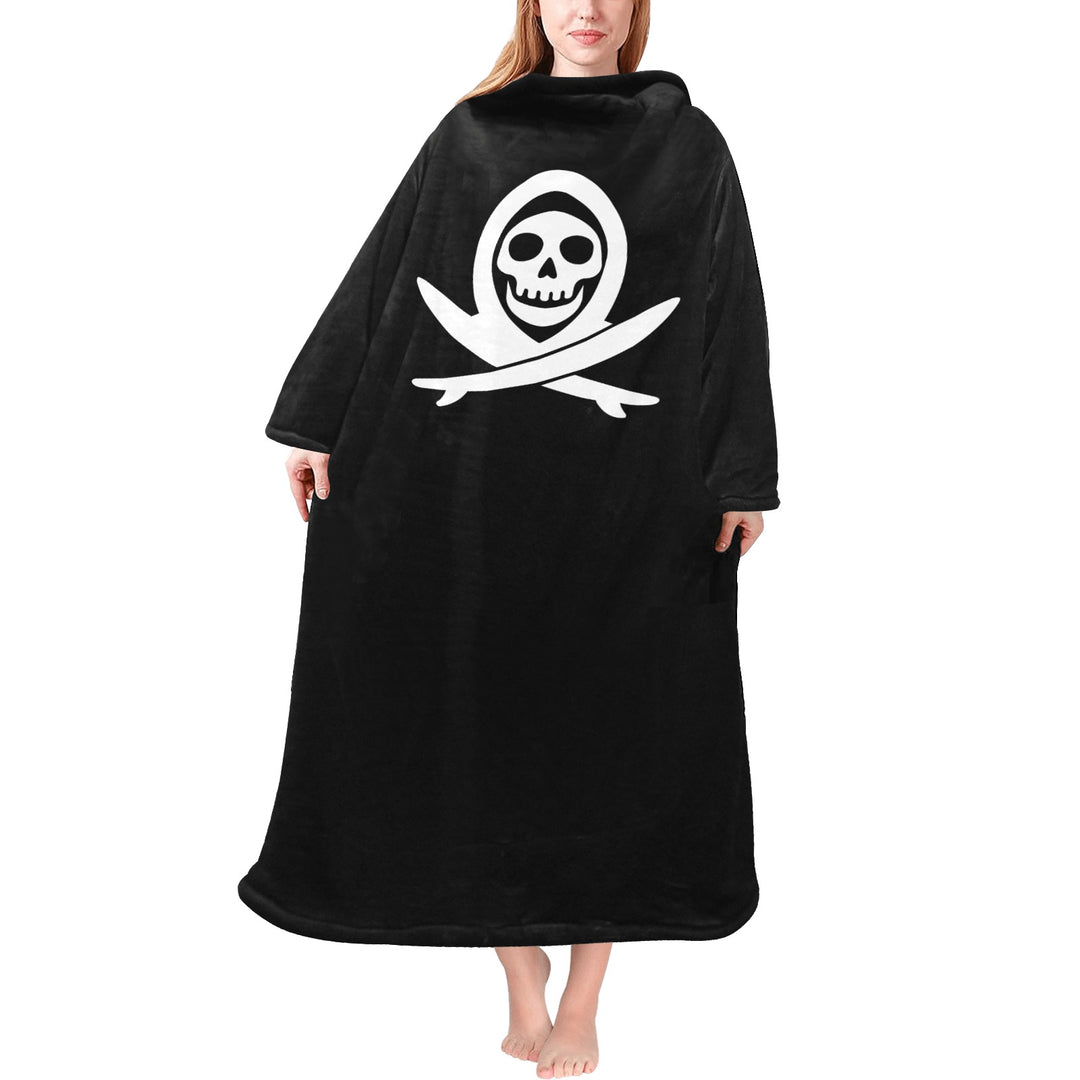 Blanket Robe with Sleeves for Adults