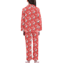 Load image into Gallery viewer, Big Girls&#39; V-Neck Long Pajama Set
