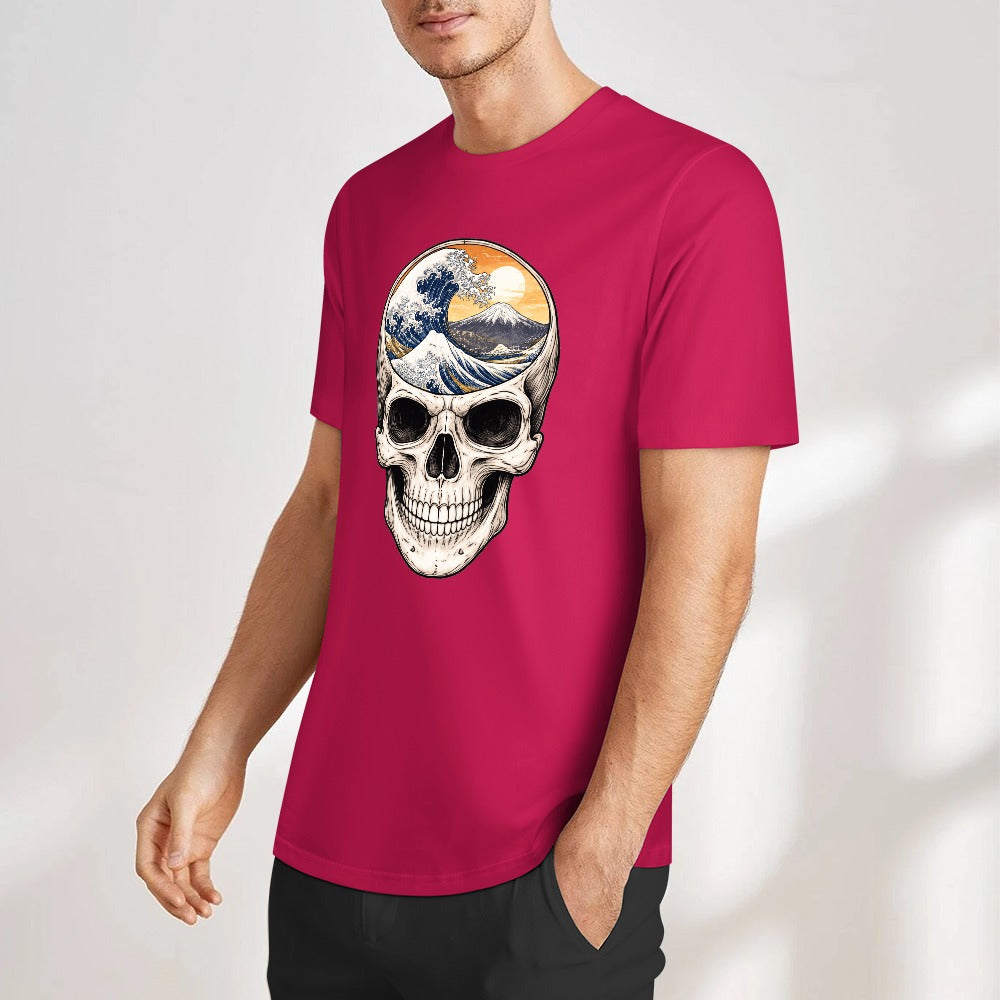 New Pure cotton short sleeved T-shirt Front print Multiple colors