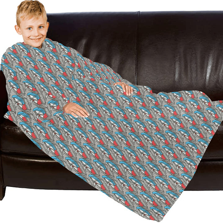 Blanket Robe with Sleeves for Kids