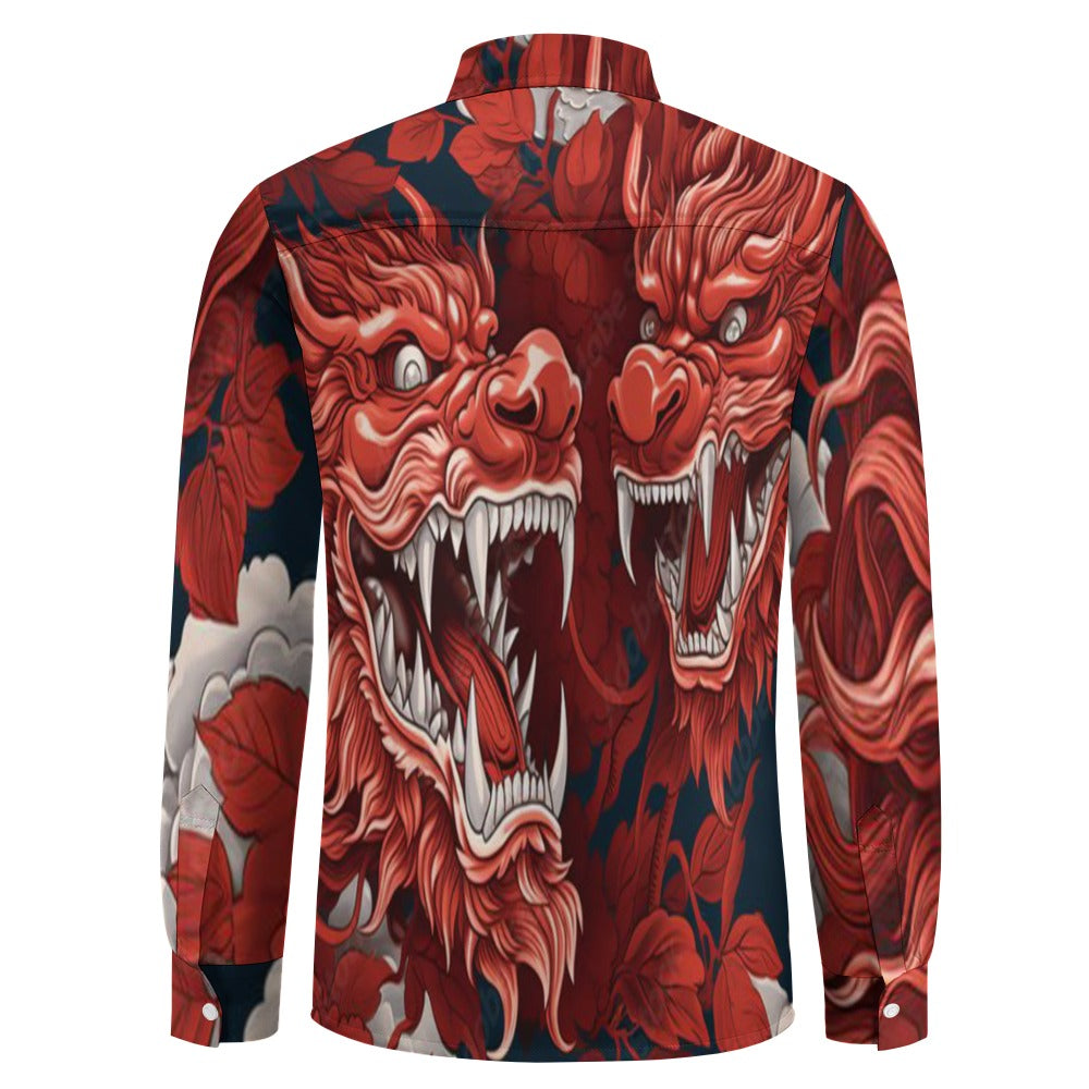 Casual One Pocket Long Sleeve Shirt