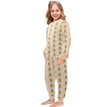 Load image into Gallery viewer, Little Girls&#39; Crew Neck Long Pajama Set
