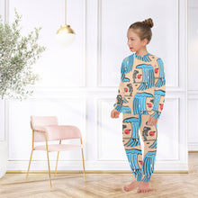 Load image into Gallery viewer, Big Girls&#39; Crew Neck Long Pajama Set
