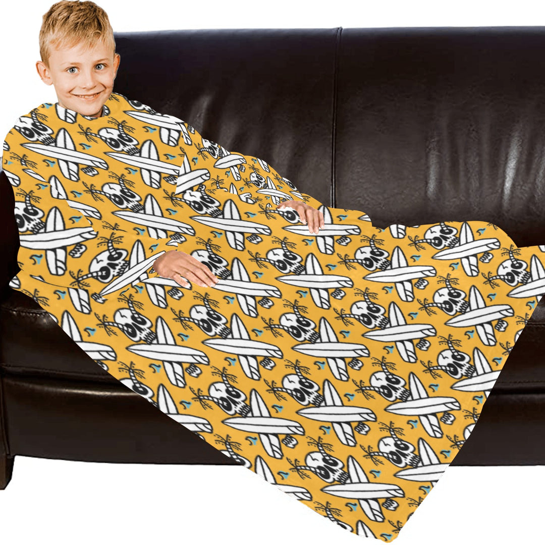 Blanket Robe with Sleeves for Kids
