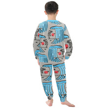 Load image into Gallery viewer, Little Boys&#39; Crew Neck Long Pajama Set
