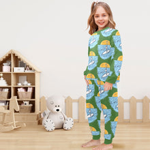 Load image into Gallery viewer, Little Girls&#39; Crew Neck Long Pajama Set
