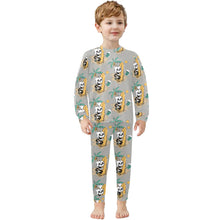 Load image into Gallery viewer, Little Boys&#39; Crew Neck Long Pajama Set
