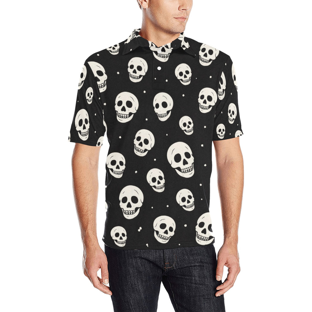 Men's All Over Print Polo Shirt (T55)
