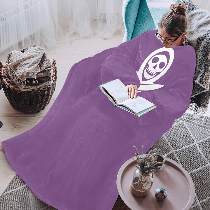 Blanket Robe with Sleeves for Adults