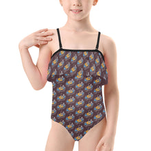 Load image into Gallery viewer, Kids&#39; Spaghetti Strap Ruffle Swimsuit
