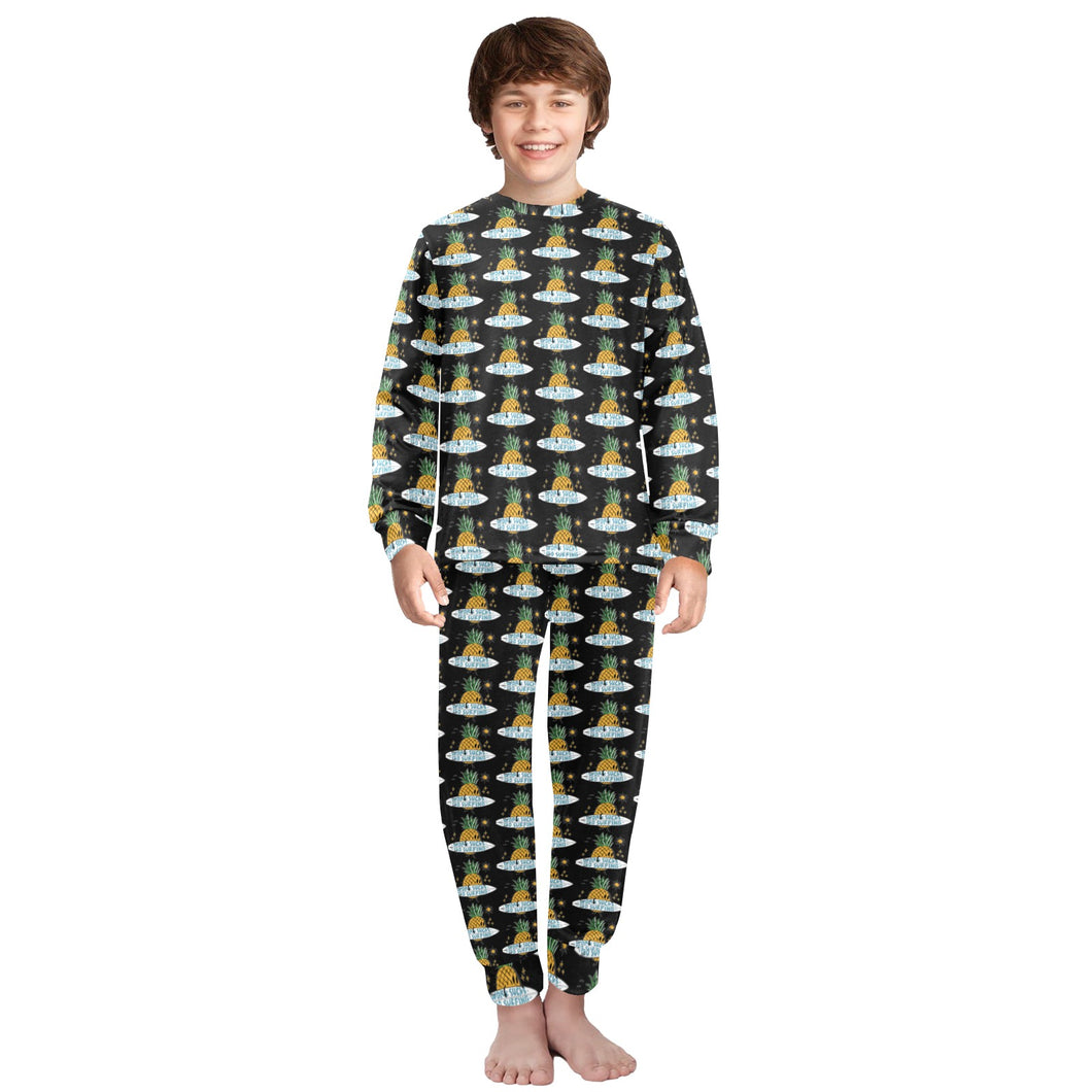 Big Boys' Crew Neck Long Pajama Set