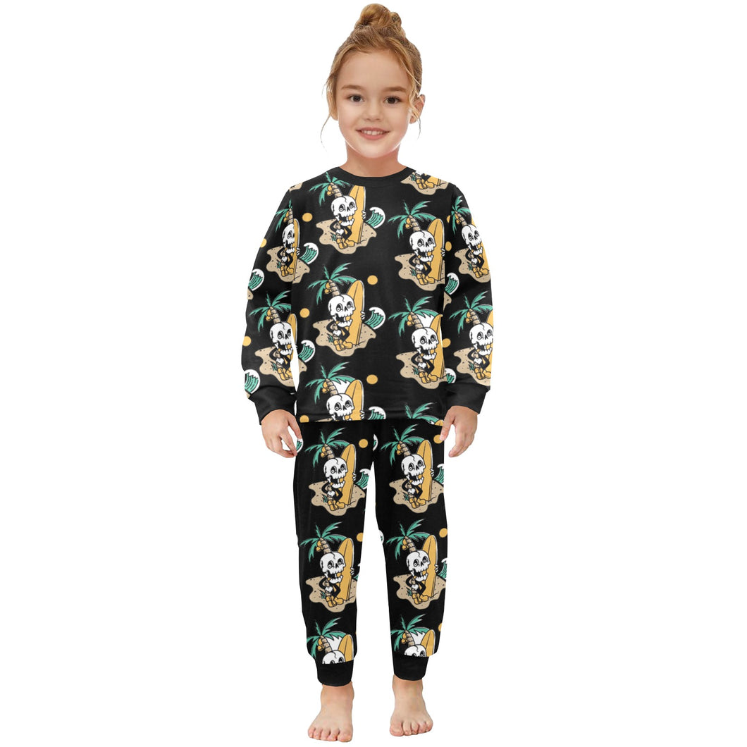 Little Girls' Crew Neck Long Pajama Set