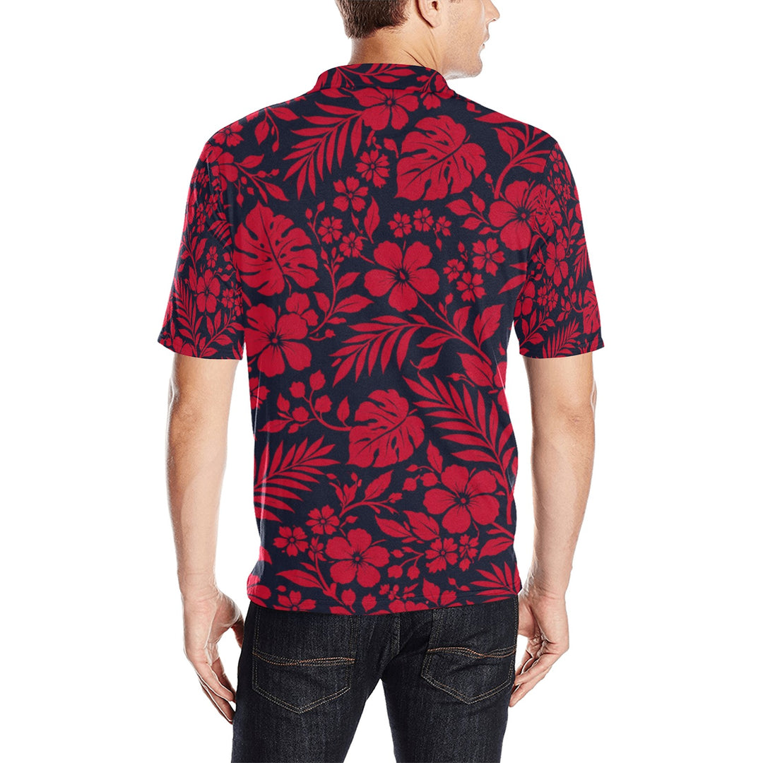 Men's All Over Print Polo Shirt (T55)
