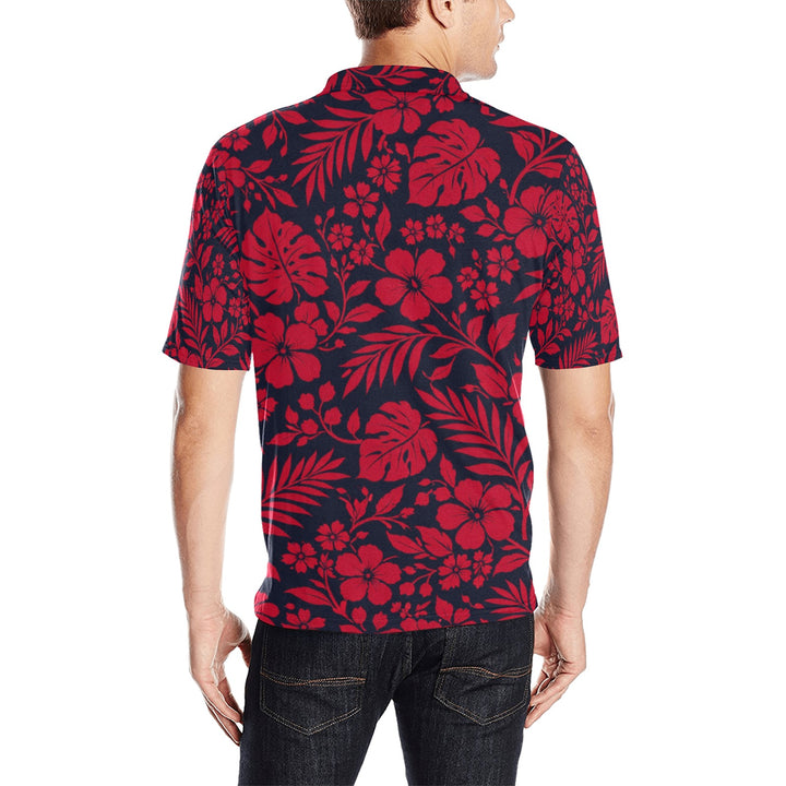 Men's All Over Print Polo Shirt (T55)