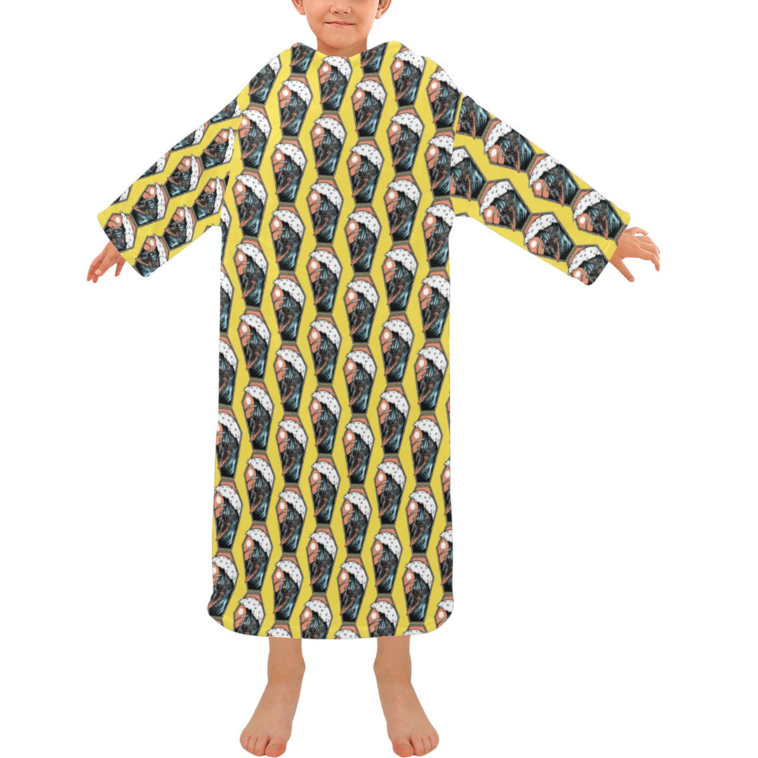 Blanket Robe with Sleeves for Kids