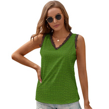 Load image into Gallery viewer, Black Chrysanthemum Women&#39;s V-Neck Sleeveless Top

