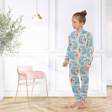 Load image into Gallery viewer, Big Girls&#39; Crew Neck Long Pajama Set
