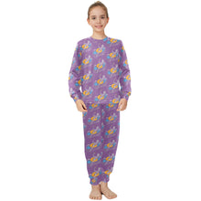 Load image into Gallery viewer, Big Girls&#39; Crew Neck Long Pajama Set
