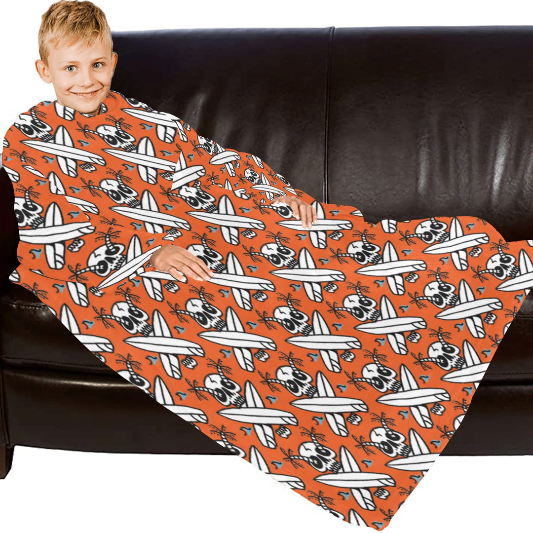 Blanket Robe with Sleeves for Kids