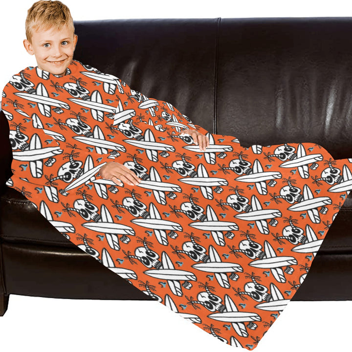 Blanket Robe with Sleeves for Kids