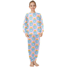 Load image into Gallery viewer, Big Girls&#39; Crew Neck Long Pajama Set
