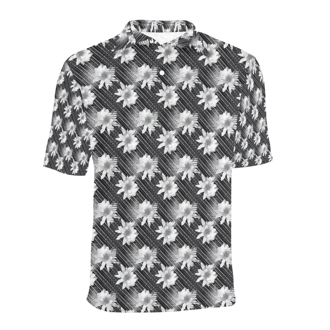 Men's All Over Print Polo Shirt (T55)