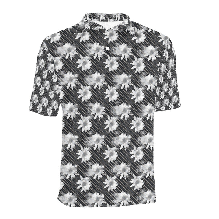 Men's All Over Print Polo Shirt (T55)