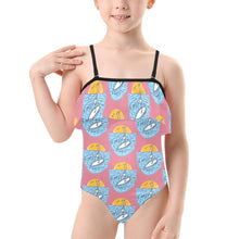 Load image into Gallery viewer, Kids&#39; Spaghetti Strap Ruffle Swimsuit
