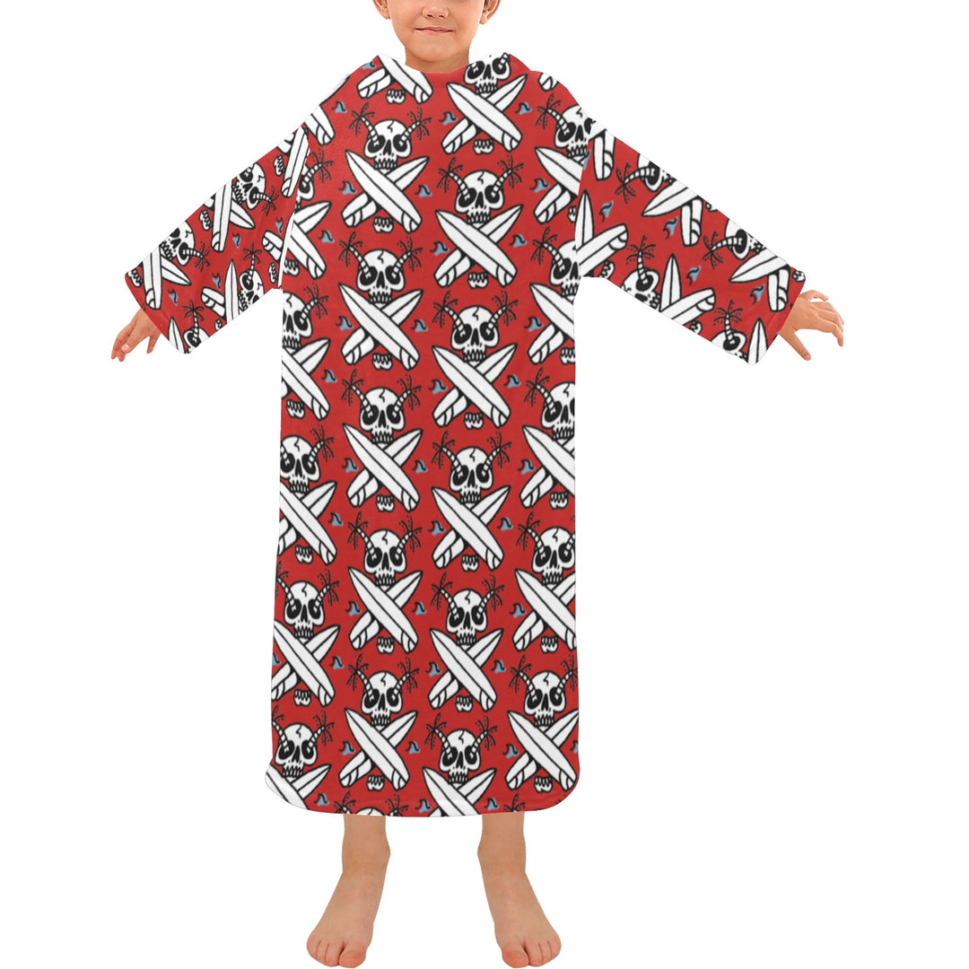 Blanket Robe with Sleeves for Kids