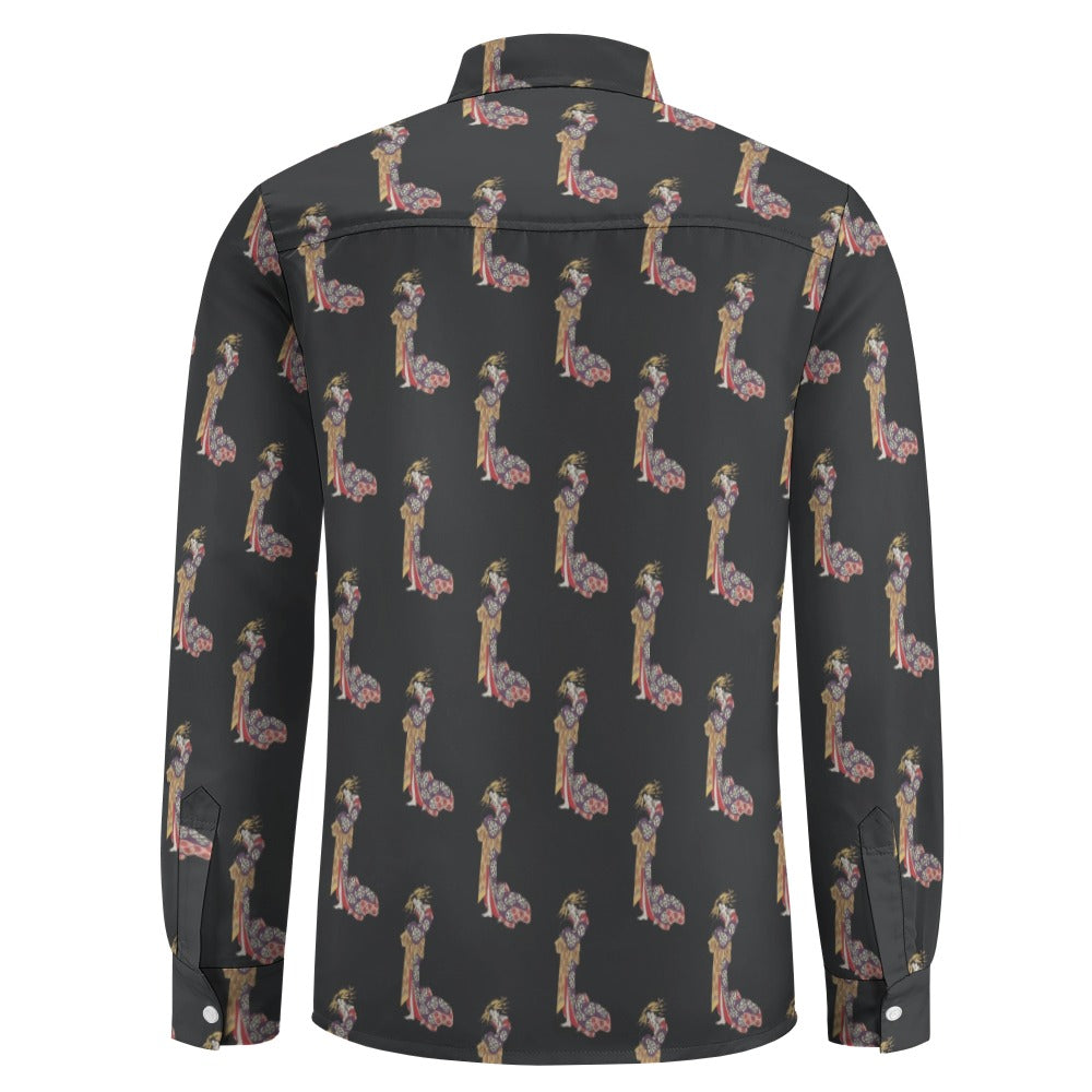 Casual One Pocket Long Sleeve Shirt