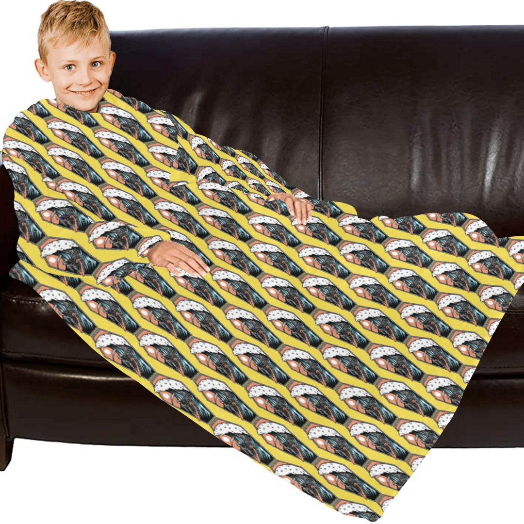 Blanket Robe with Sleeves for Kids