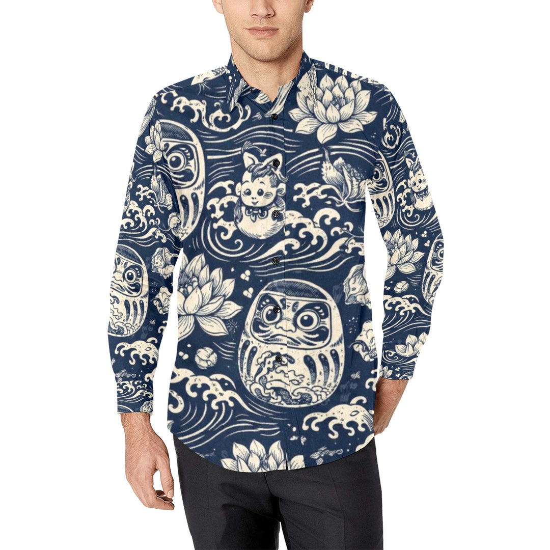 Men's All Over Print Long Sleeve Shirt(Without Pocket)(T61)