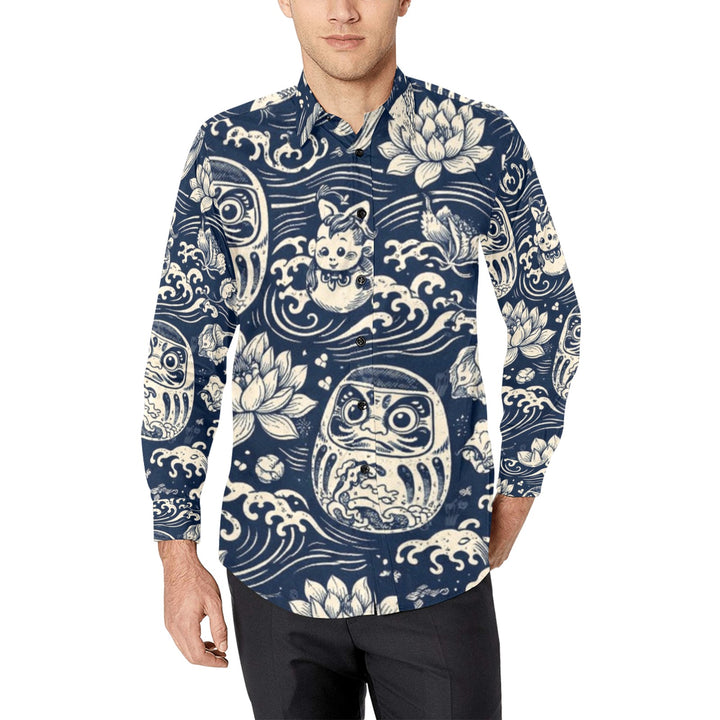 Men's All Over Print Long Sleeve Shirt(Without Pocket)(T61)