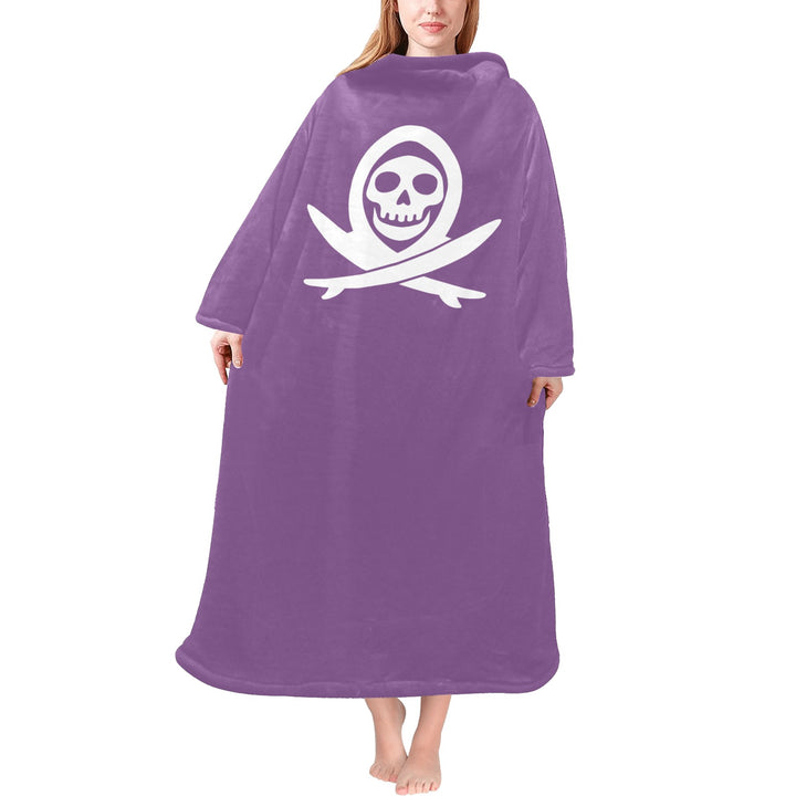 Blanket Robe with Sleeves for Adults