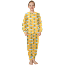 Load image into Gallery viewer, Big Girls&#39; Crew Neck Long Pajama Set
